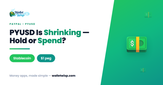 pyusd-supply-shrinking-bank-stablecoin-hold-or-spend-walletwisp PYUSD Supply Is Shrinking While Banks Build a Rival: Hold or Spend?