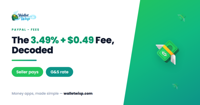 paypal-goods-and-services-fee-3-49-percent-walletwisp PayPal's 3.49% + $0.49 Fee Explained: Who Pays and How to Avoid It